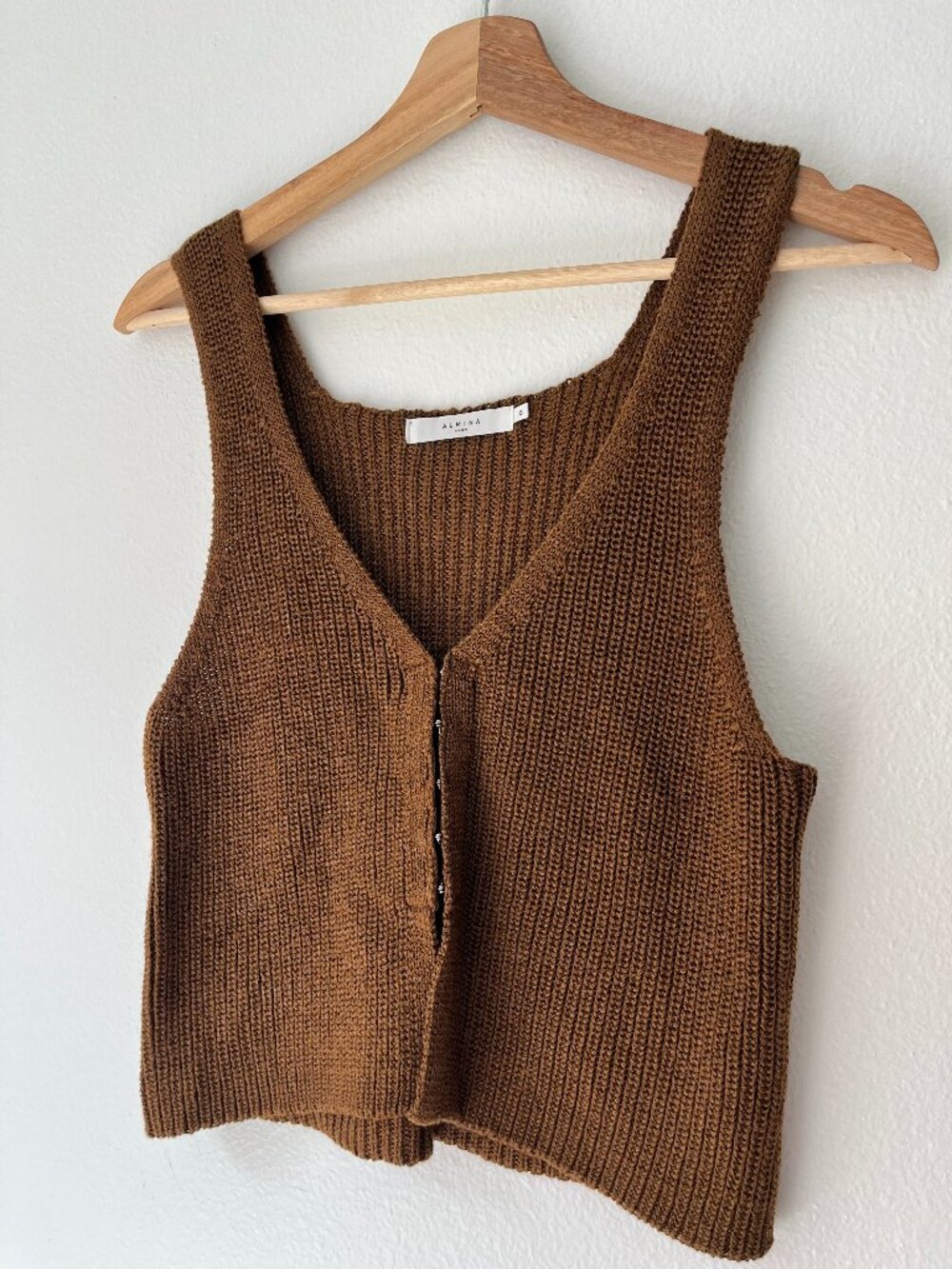 Almina Concept Brown Knit Tank Top